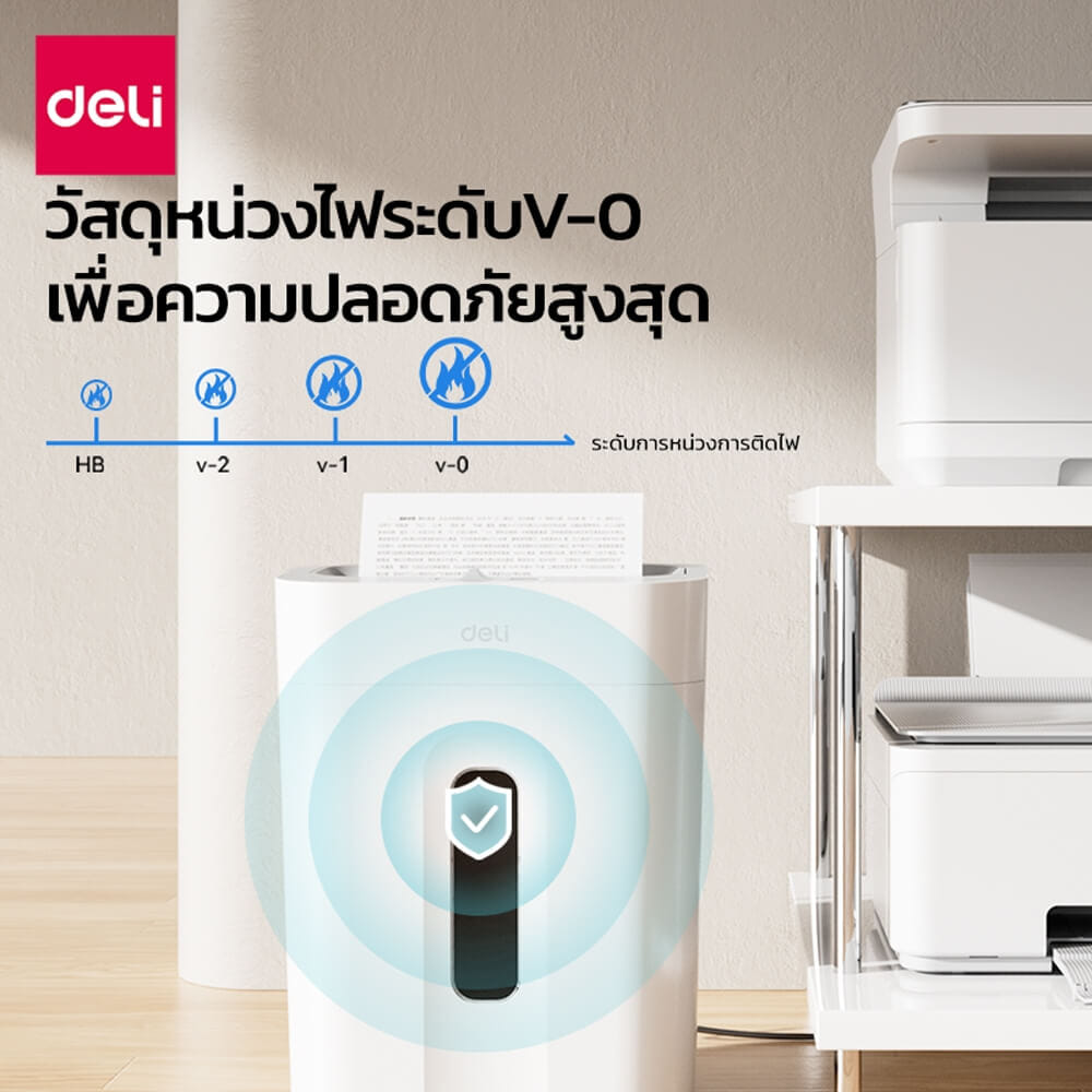 เครื่องทำลายเอกสาร DELI ET011-WH-01 15ลิตร สีขาว